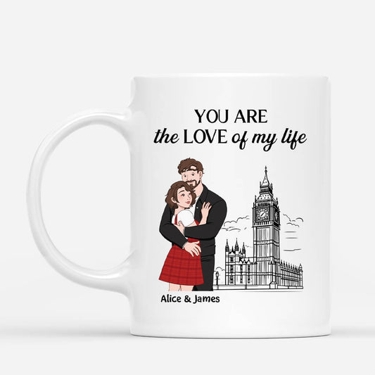 3668MUK1 you are the love of my life  personalised mug for couple