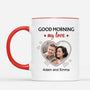 3670MUK2 good morning my love  personalised photo mug for couple