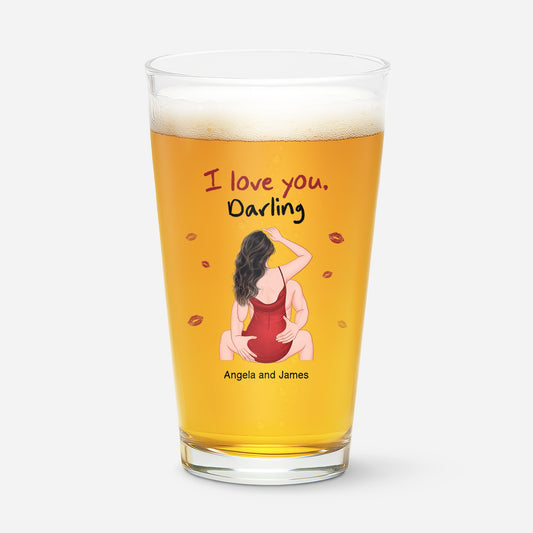 3671IUS1 romantic personalized gifts for couples i love you beer glass 3671I6Q5G