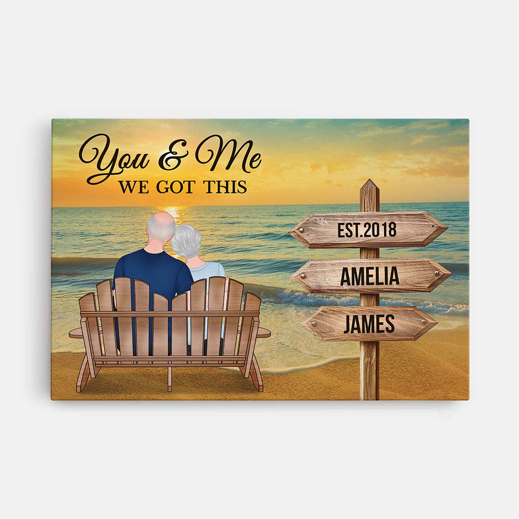 3676CUK1 you me we got this canvas  personalised couple gifts