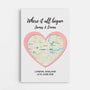 3681CUK1 where it all began map canvas  customised presents for couple