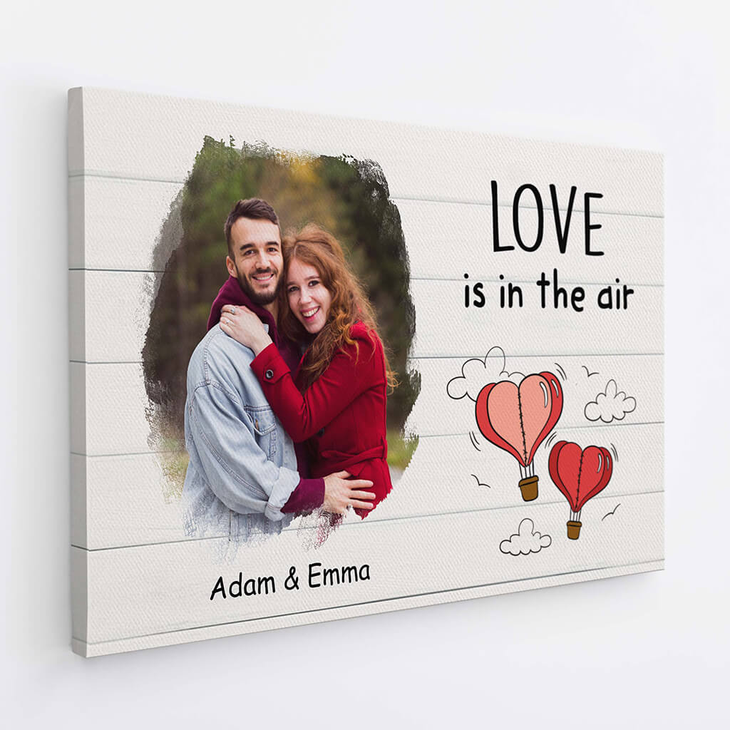 3688CUK2 love is in the air photo canvas customised gifts for couple