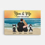 3689CUK1 you me and the dogs  personalised canvas for couple