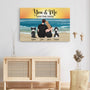 3689CUK3 you me and the dogs  personalised canvas for couple