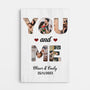 3693UK1 you and me photo collage canvas  personalised gifts for couple