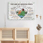 3702CUK3 you are my missing piece  romantic personalised canvas for couple