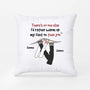 3724PUK2 theres no one else id rather warm up my feet on than you  personalised couple pillow