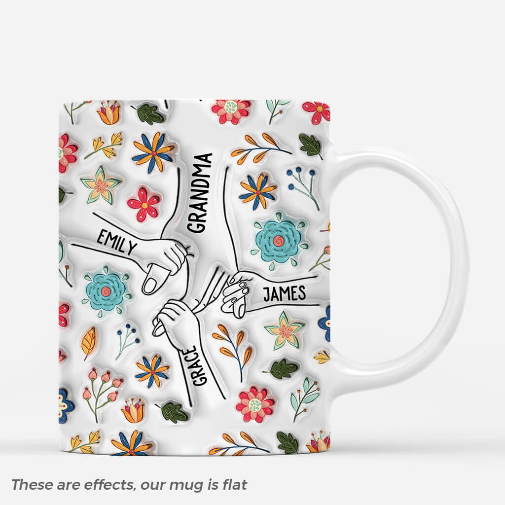 3746MUK2 holding grandmas hand flowers 3d inflated effect mug  personalised nana gifts_5715aacc c87d 496c b74b dad4c268c52f