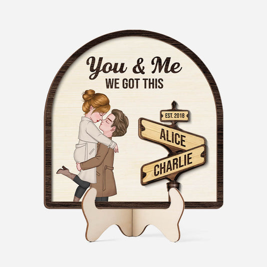 3768QUS1 you me we got this wooden plaque  custom gifts for couple 3768Q5I5G