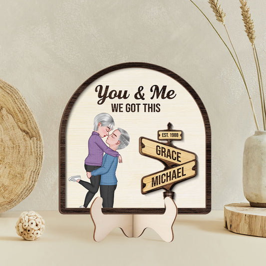 3768QUS2 you me we got this wooden plaque  custom gifts for couple 3768Q5I5G