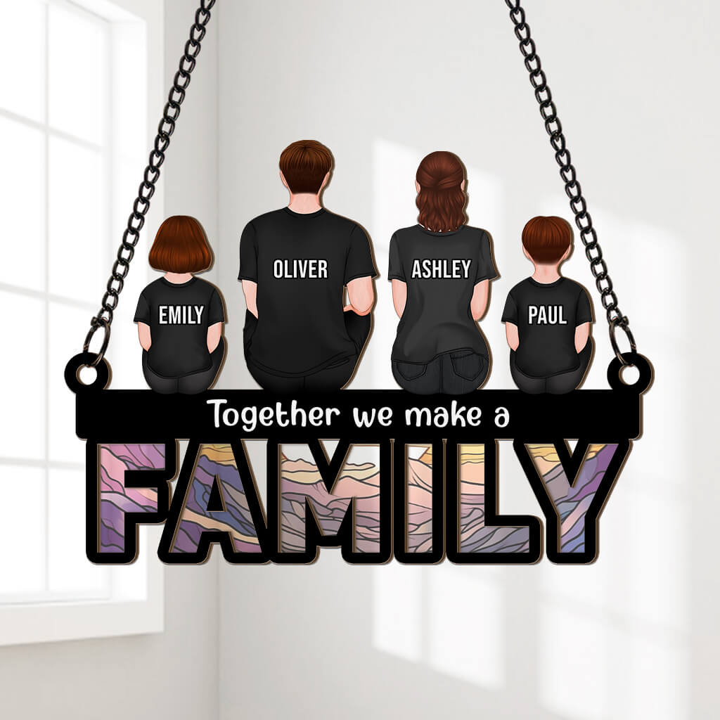 3785UUS1 together we make a family suncatcher  personalized family gifts 3785U6H5I