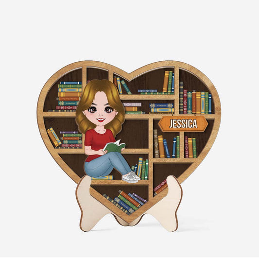 3794QUS1 a girl who loves reading bookshelf wooden plaque  personalized gifts for book lovers 3794Q5L8A_be97a371 c2bb 459c 9d66 ecfcf1d26e60