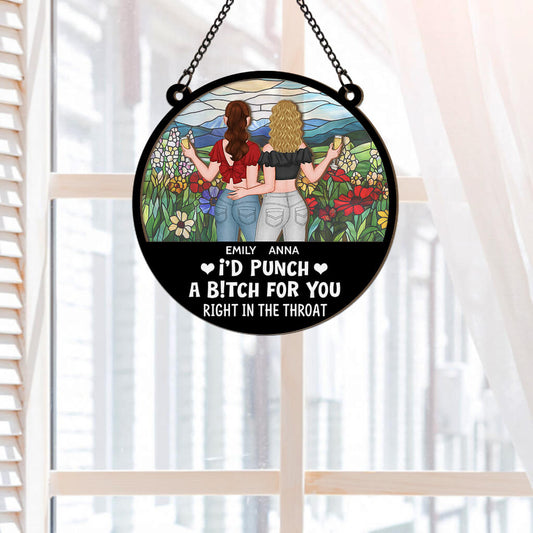 3810UUS2 id punch a btch for you  personalized window hanging suncatcher ornament  personalized best friends gifts 3810U3H8F