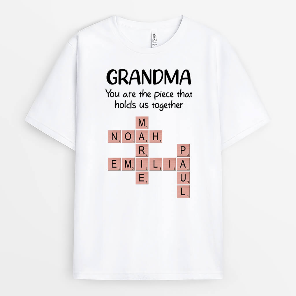 3818AUS1 you are the piece that holds us together personalized grandma t shirt 3818A6M5A