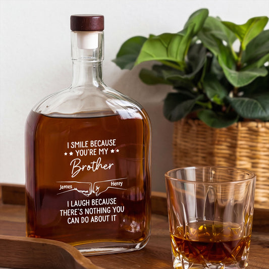 3825AUS1 custom whiskey bottle i smile because youre my brotherfriend 3825ai6v5b_2_2a8df091 9317 4ddd 9be0 1322b7aac38f