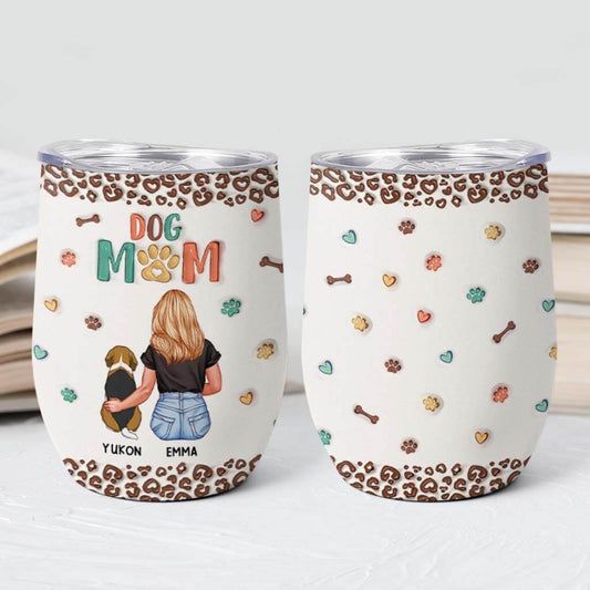 3826TUS2 personalized dog mom gifts 3d custom wine tumbler 3826T3E8C