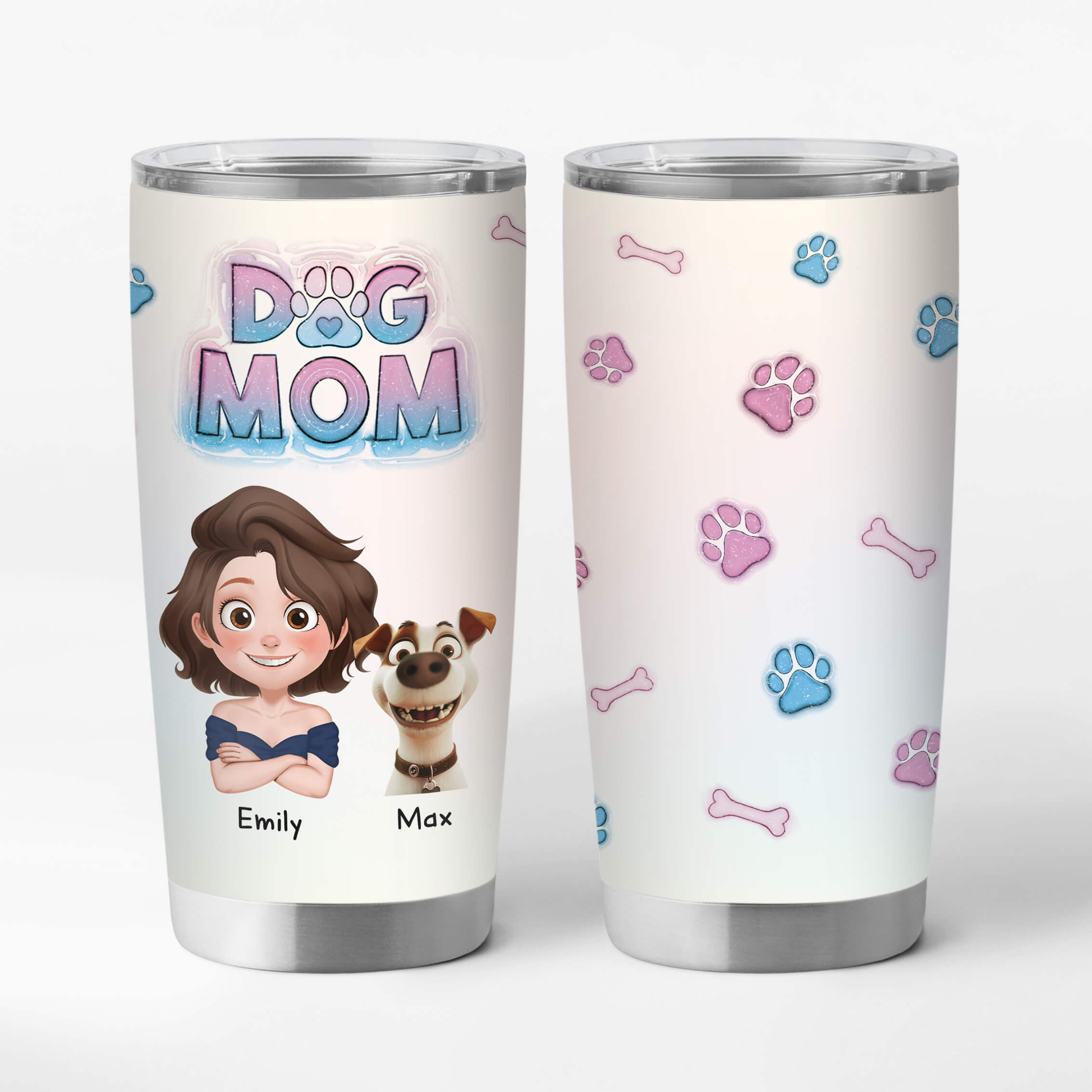 3828TUS1 3d inflated effect custom 20oz tumbler cute gifts for dog lovers 3828T5H0C_03eee7c0 acb1 44cc bf54 21d07fb150a0