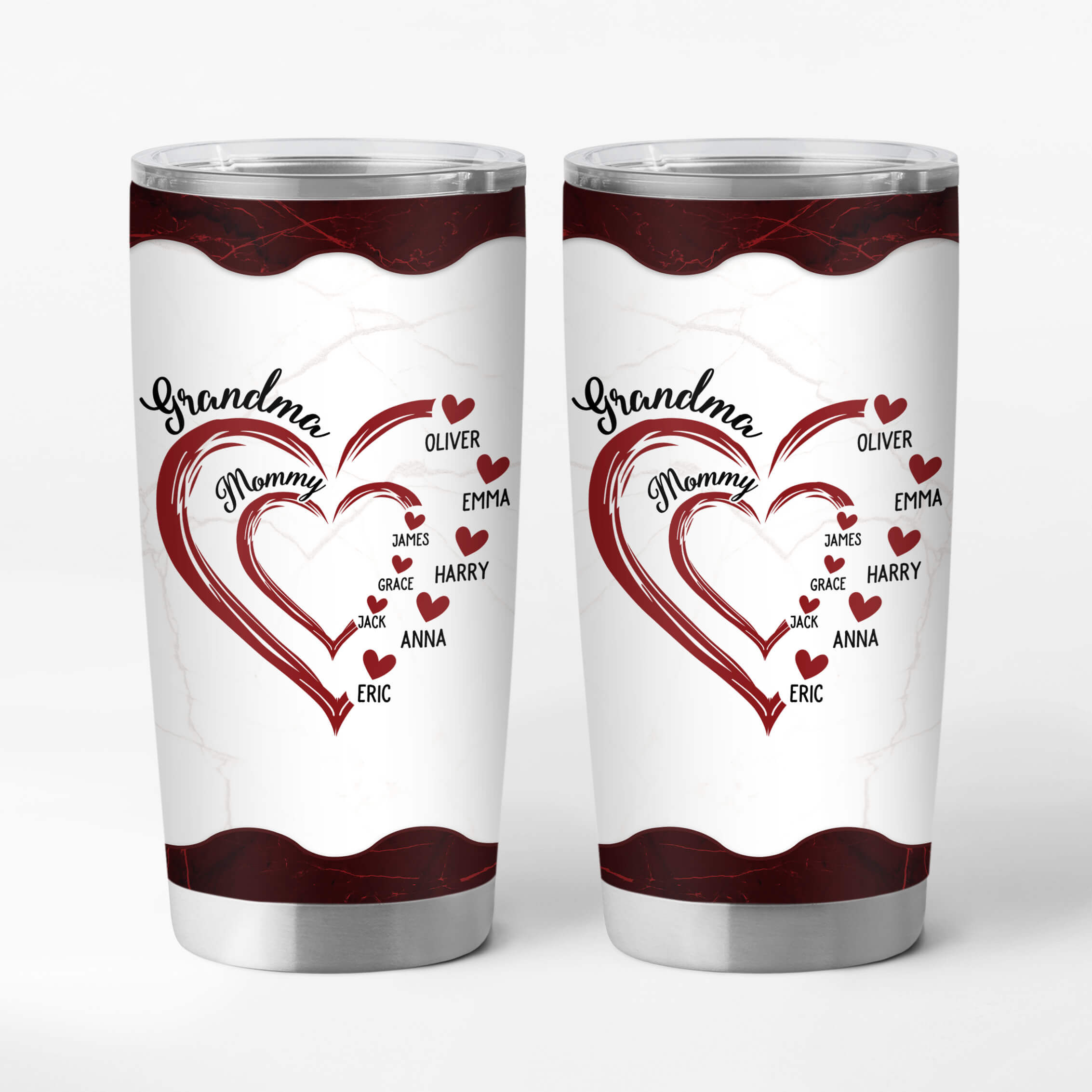 3831TUS1 custom 20 oz tumbler with names gifts for grandma and mom 3831T5H7A