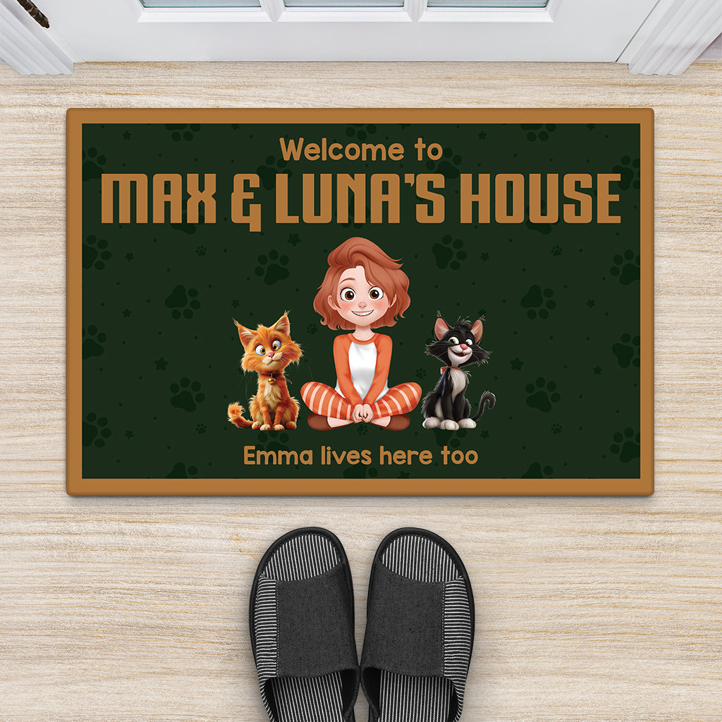 3859DUS2 personalized cat welcome doormat_ funny gifts for cat lovers 3859D5I0D_a4896be2 2e7c 46bc 82b6 8941003156bb