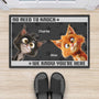3860DUS2 custom cat gifts_ for humans no need to knock doormat_ 3860D5M5D