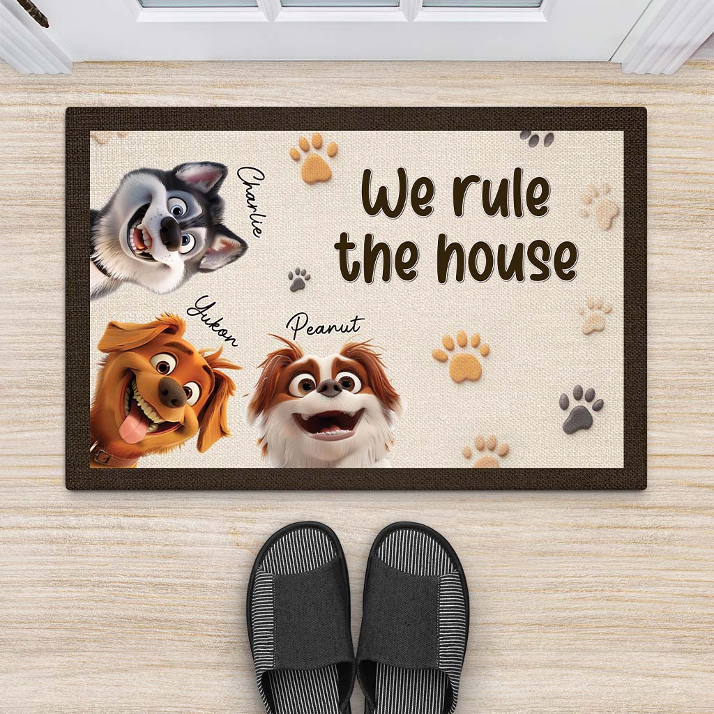 3885DUS2 personalized doormats with dogs_ best gifts for dog owners 3885D6M5C