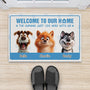 3891DUS2 personalized gifts for dog owners welcome to our home doormat 3891DKH5C