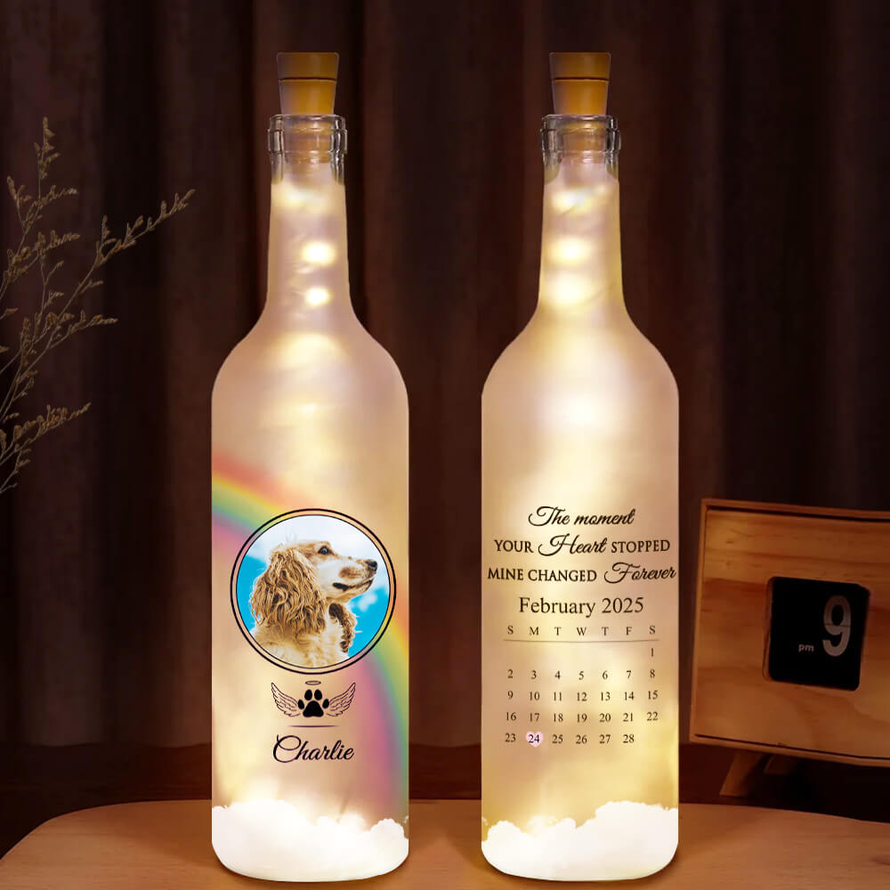 3904LUS1 personalized_ bottle light_ memorial gifts for loss of dog_ 3904L