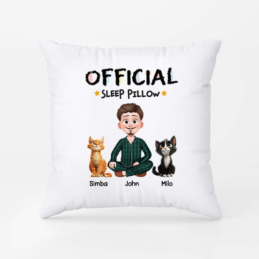 3939PUS2 official sleep pillow personalized cat gifts for humans 3939P8L0D