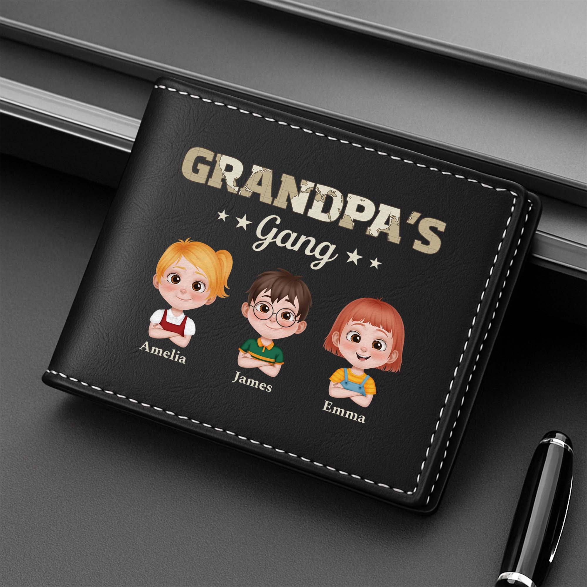 3942JUS2 personalized leather wallet useful gifts for dad_ daddys gang  3942J5T0B