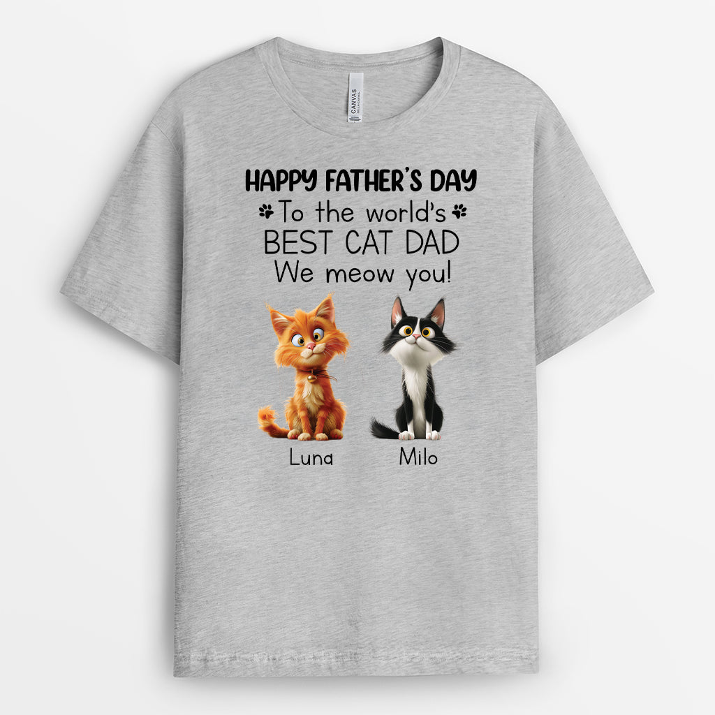 3969AUS2 personalized fathers day shirts funny gifts for cat dads 3969A8T5D