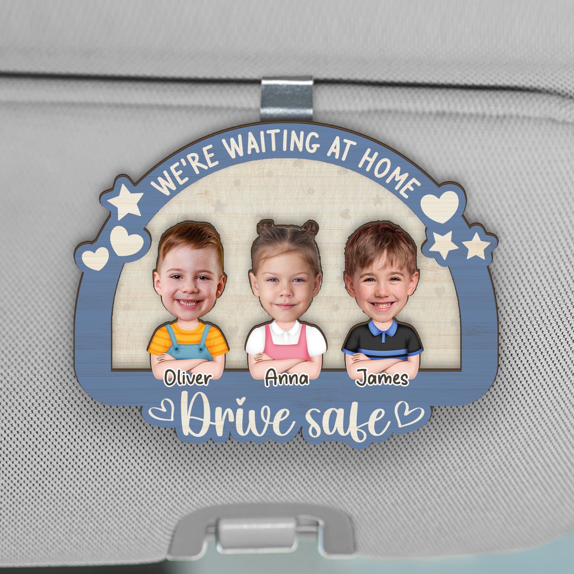 3973GUS1 personalized drive safe visor clip_ gifts for dad from kids_ 3973G3L0B