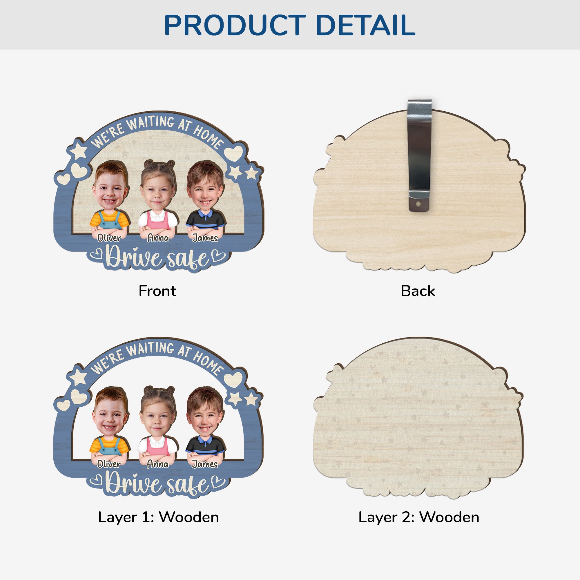 3973GUS3 personalized drive safe visor clip_ gifts for dad from kids_ 3973G3L0B