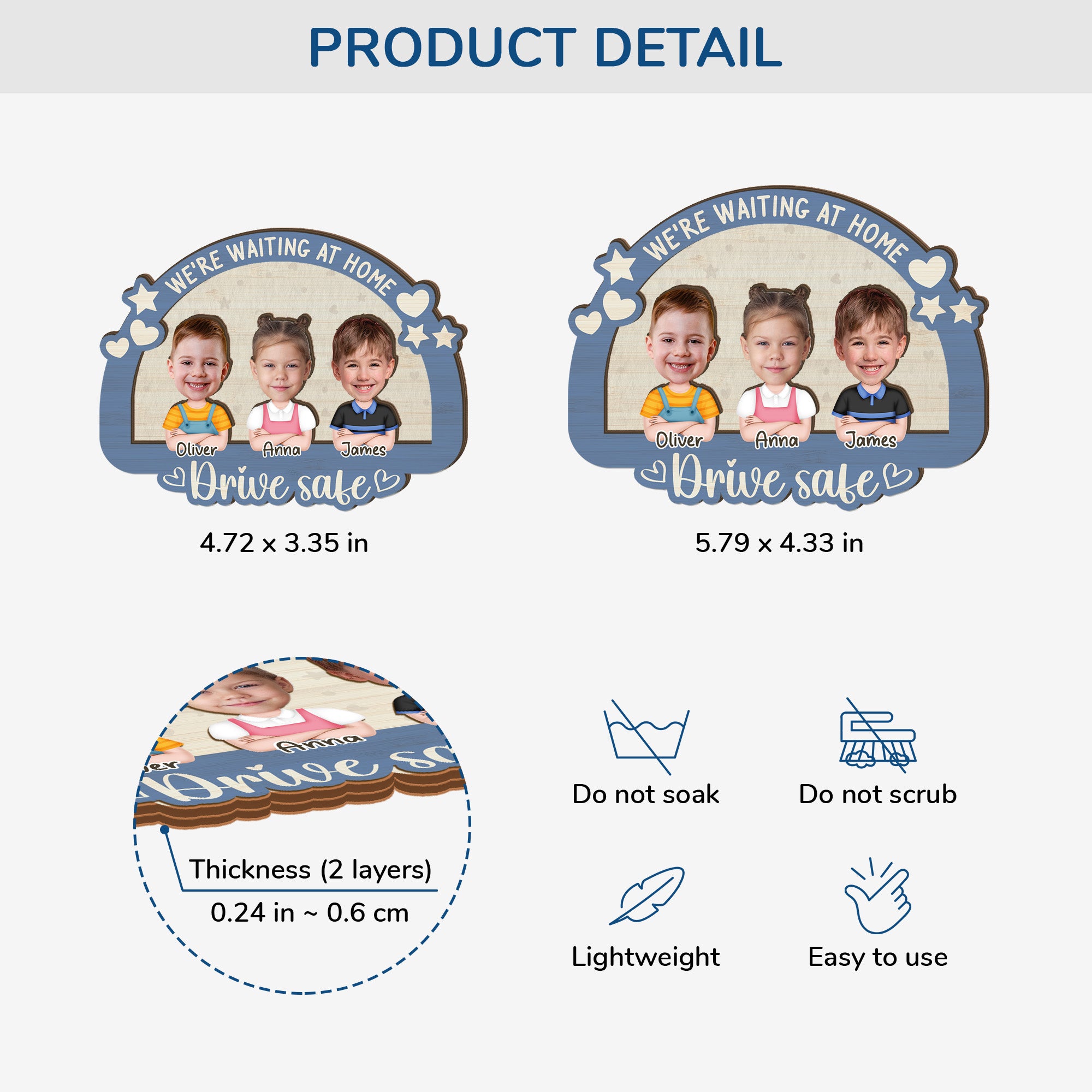 3973GUS4 personalized drive safe visor clip_ gifts for dad from kids_ 3973G3L0B