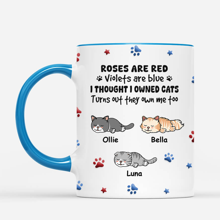 3979MUS2 personalized cat mug roses are red violets are blue cat mug 3979MKH5D