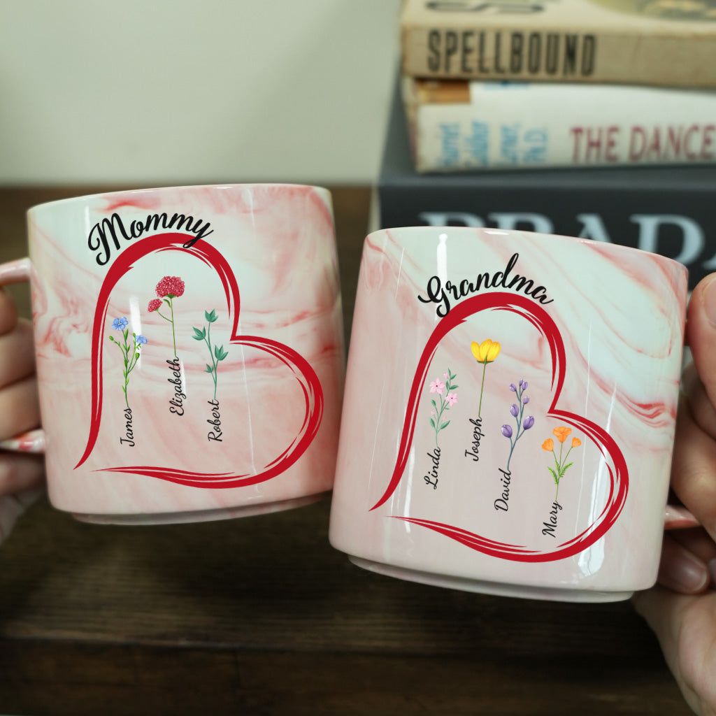 4001MUS2 personalized gifts for her grandma mom love marble mug 4001M