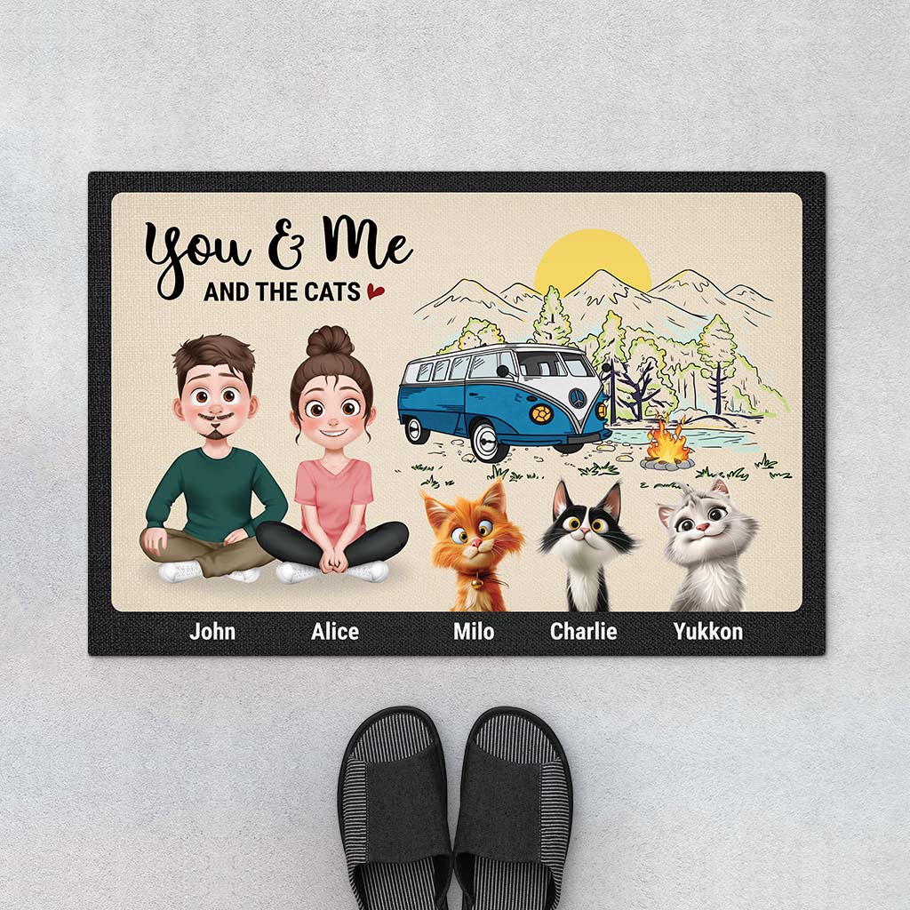 4004DUS1 personalized cat gifts for humans you and me and the cat doormat 4004D9M0D_9e808991 42b4 4af0 87bf 09851f295dee