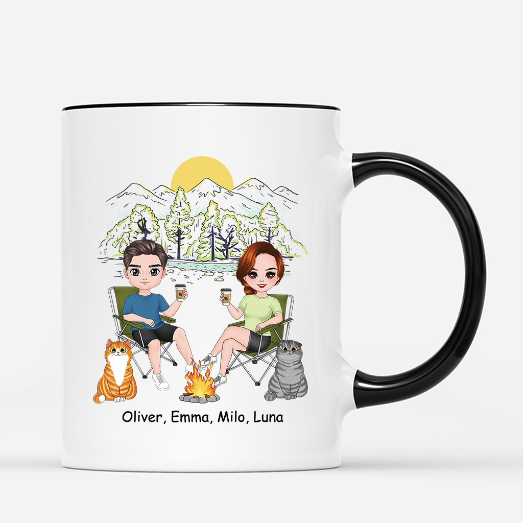4017MUS3 custom camping mugs for couples_ you me and the cat mug_ 4017M8H0D