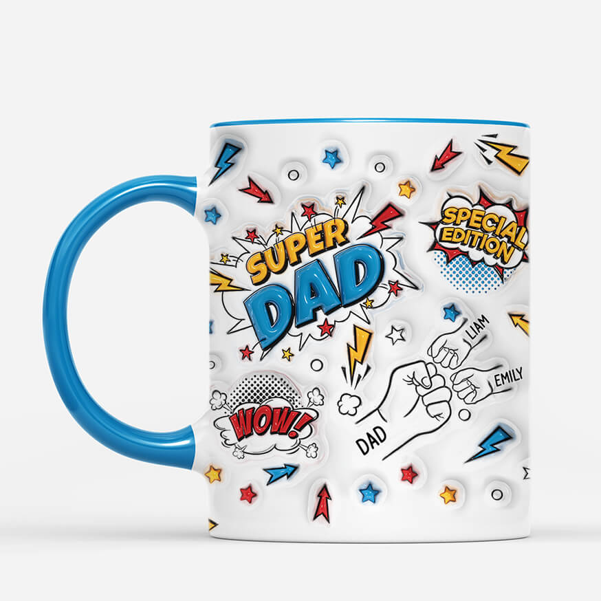 4042MUS2 3d printing effect personalized dad gifts super dad mug 4042M5T5B