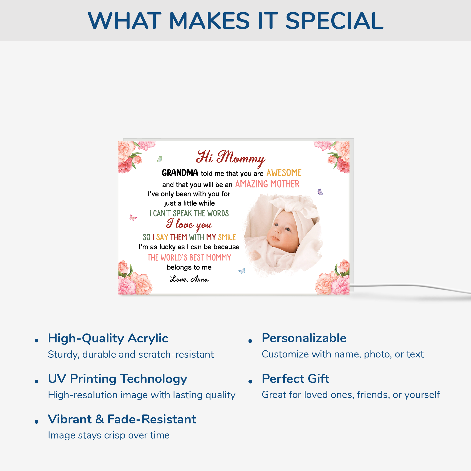 4055LUS4 personalized photo light box_ mothers day gift from baby  4055L