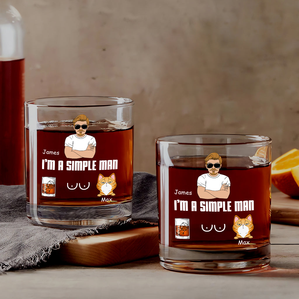 4063IUK2 personalized cat dad gifts funny whiskey glass for men 4063I5L8D