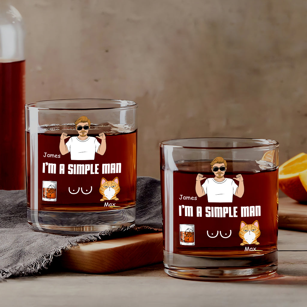 4063IUS1 personalized cat dad gifts funny whiskey glass for men 4063I5L8D