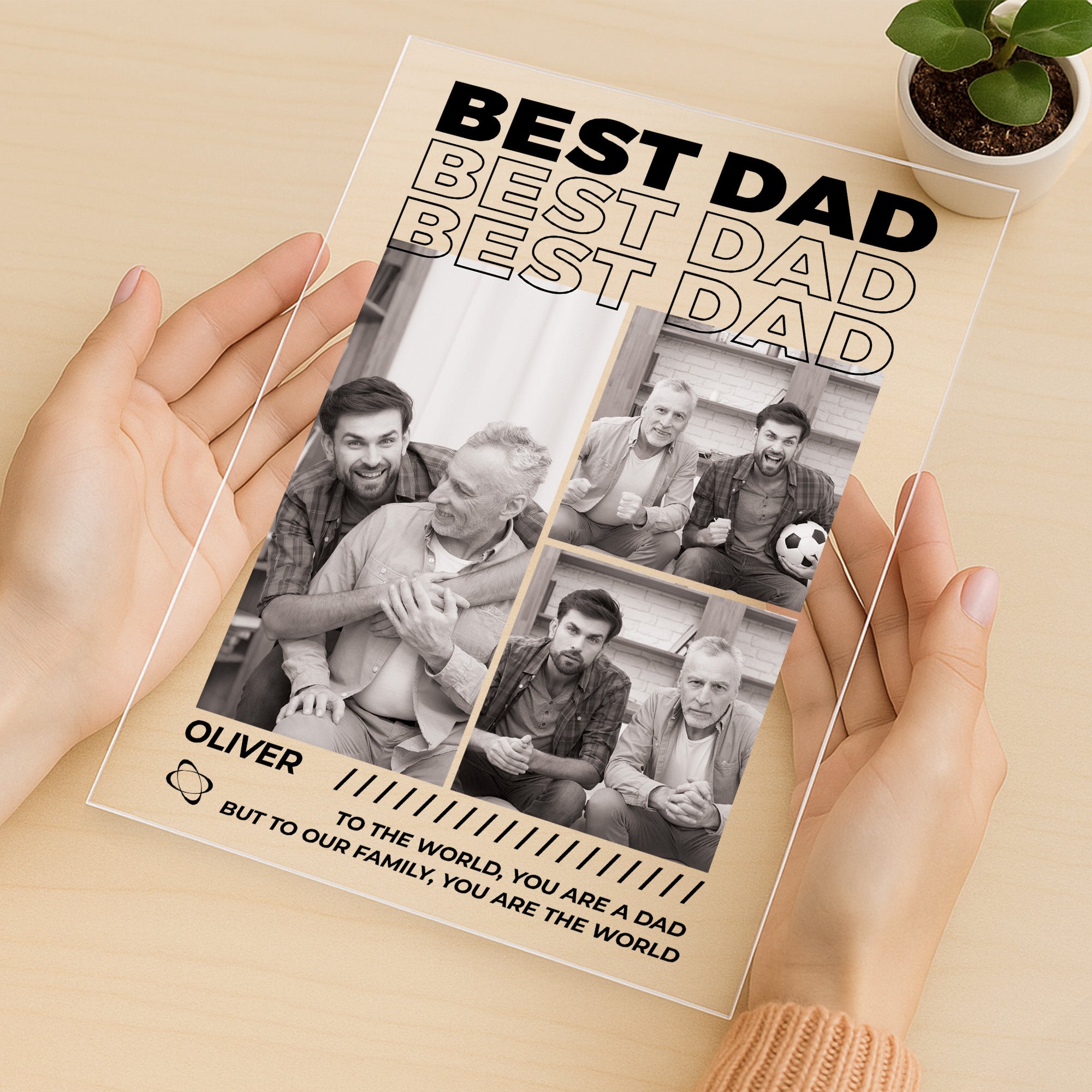 4065RUS3 personalized acrylic plaque with stand photo gifts for dad 4065RTM5B