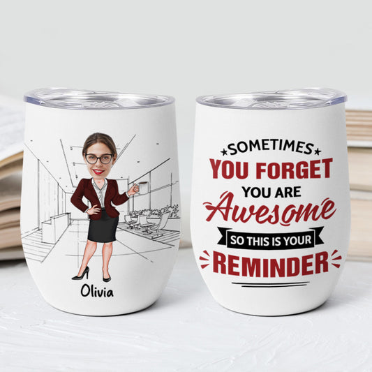 4075TUS2 personalized gifts for coworkers_ sometimes you forget youre awesome tumbler 20oz 4075T3L7O