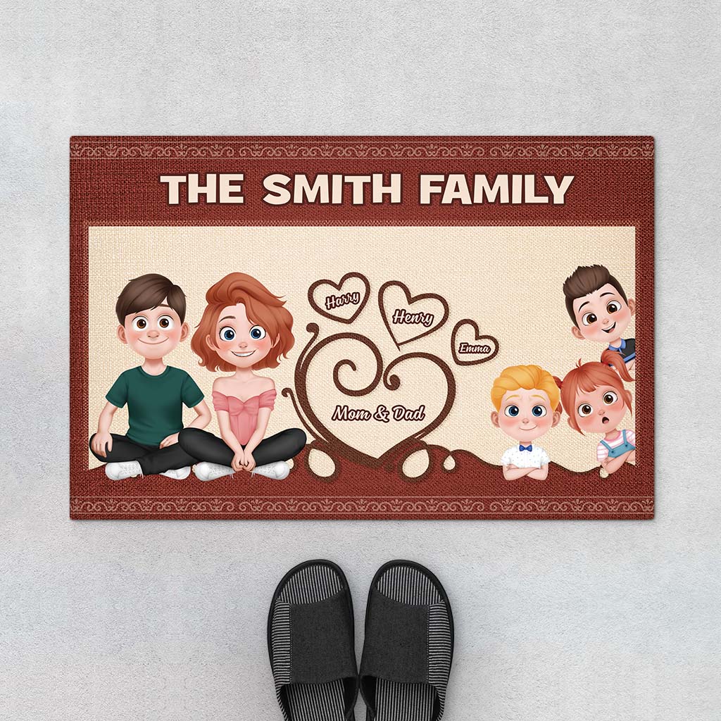 4107DUS1 personalized family name gifts_ family name doormat_ 4107DKT0I