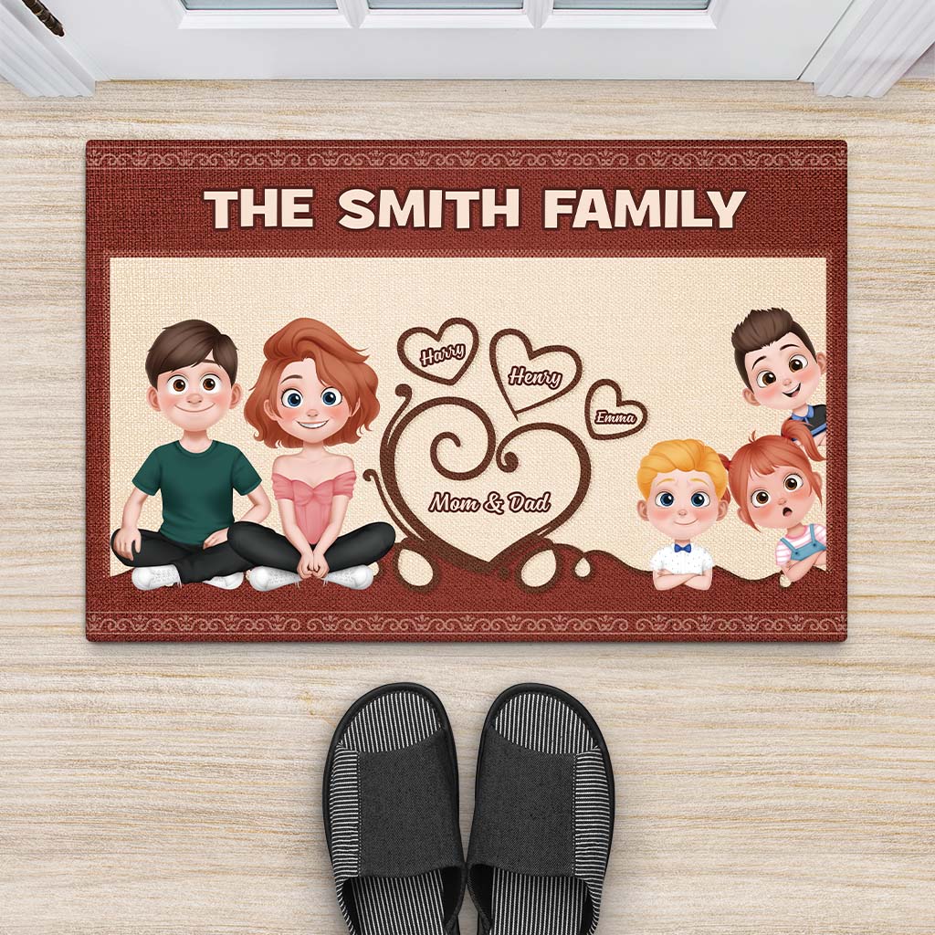 4107DUS2 personalized family name gifts_ family name doormat_ 4107DKT0I