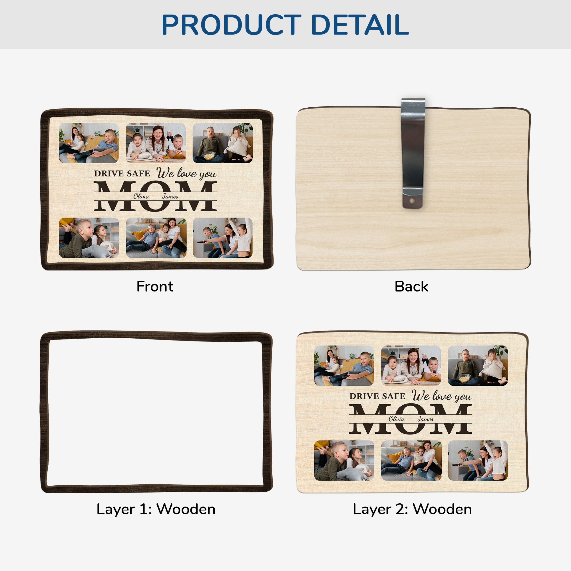 4108GUS3 personalized car visor photo clip_ unique photo gifts for mom_ 4108GKN5A