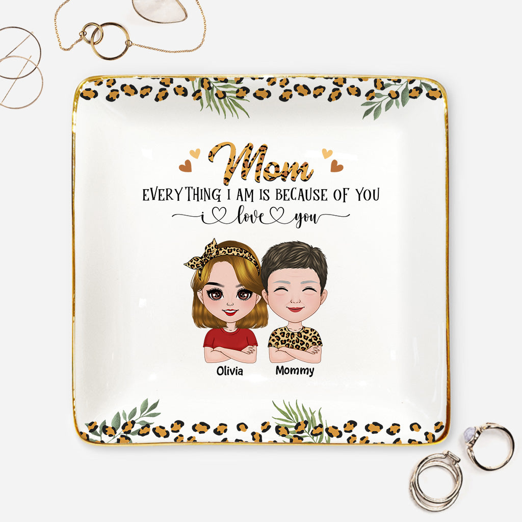 41252US1 custom jewelry dish everything i am is because of you mom 41252TT8A