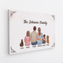 4130CUS2 custom family gifts for parents family canvas prints with pets 4130C