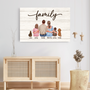 4130CUS3 custom family gifts for parents family canvas prints with pets 4130C