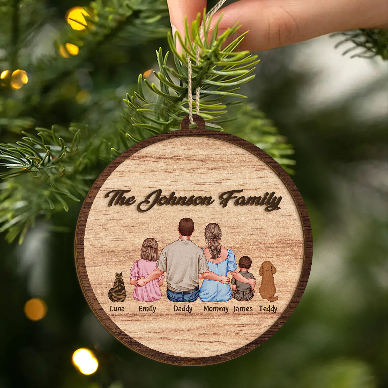4130OUS2 personalized family ornaments with pets_ 2 layered wood ornament_s 4130O6T5A_cff1456d f74c 4625 9fae 5323b28c3d8e